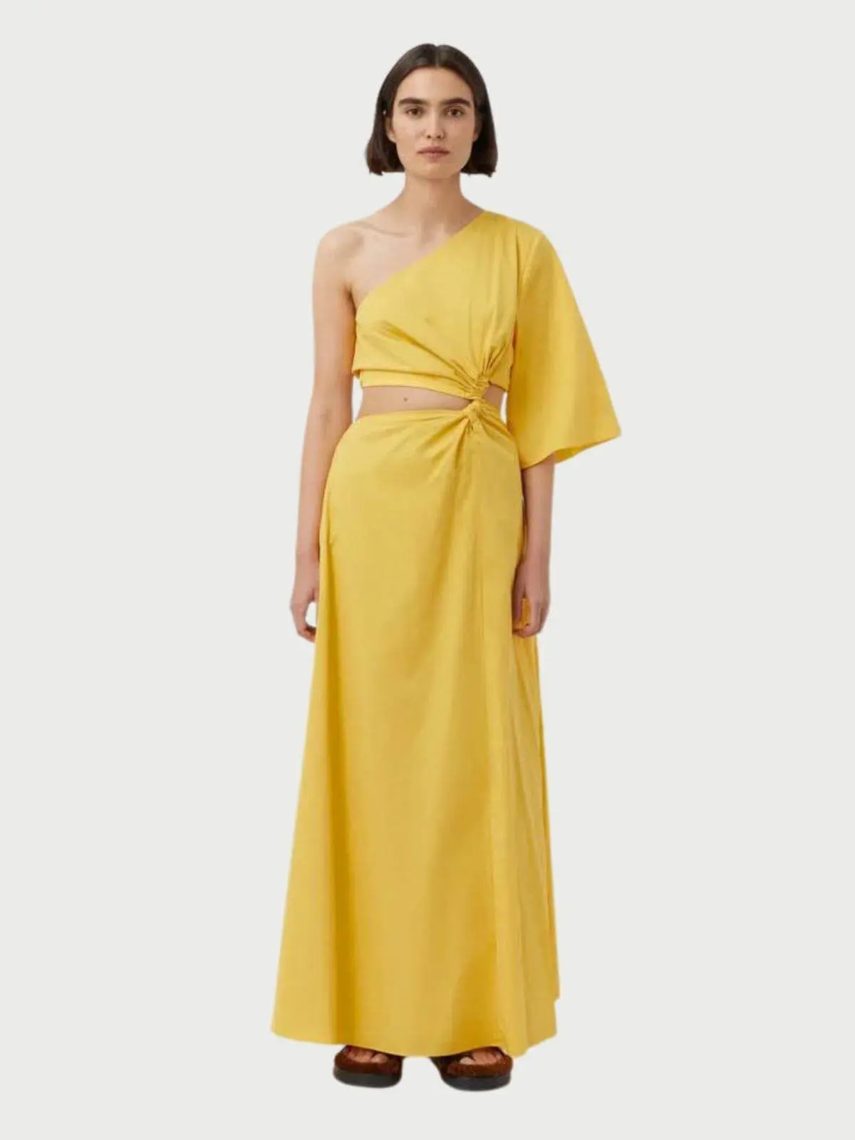 Camilla & Marc Wally One Shoulder Cut Out Maxi Dress in Yellow Size 10 - Image 2