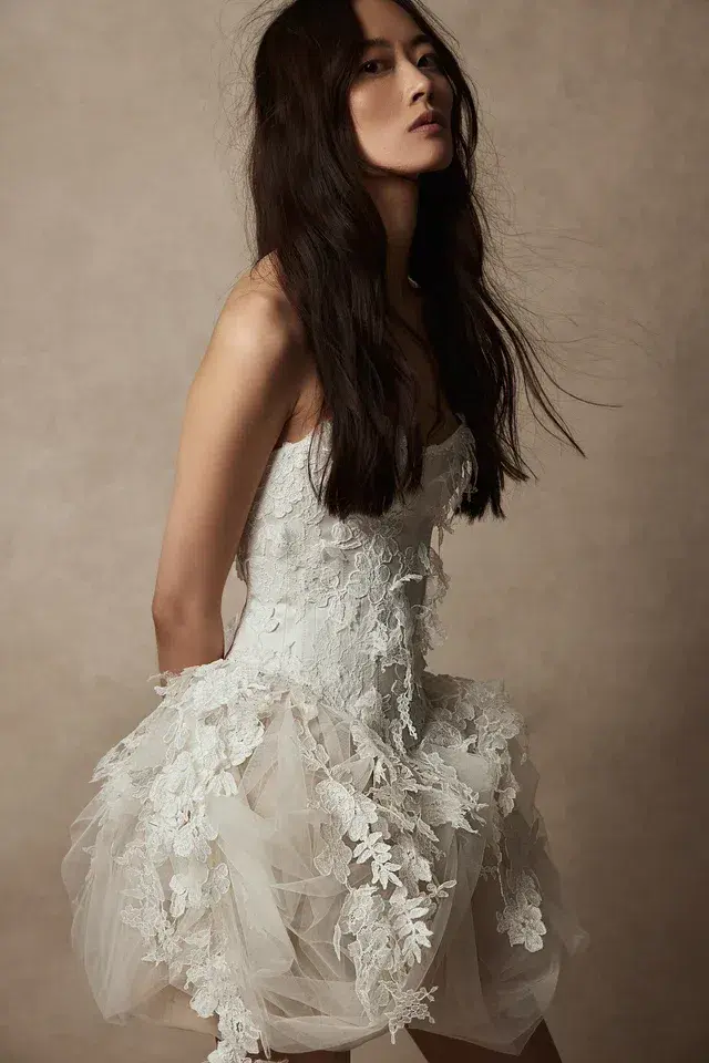 Danielle Frankel Liv Gown White Size 8 - Image 4