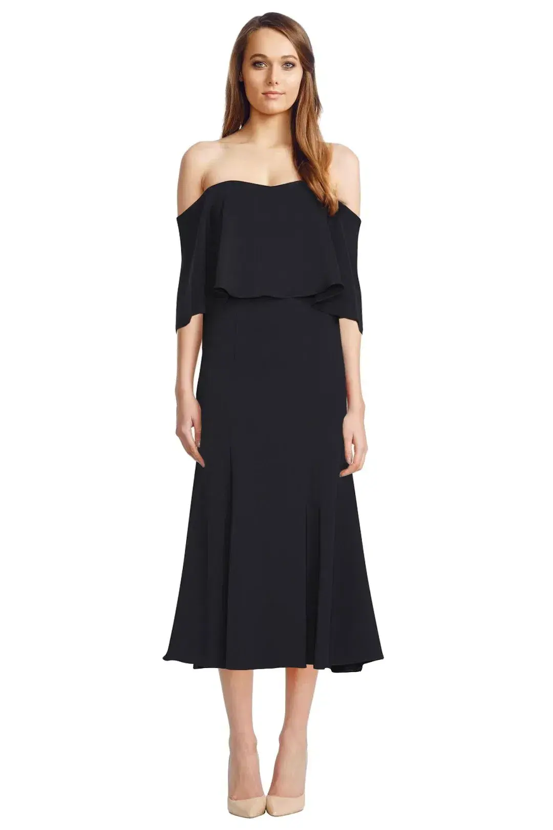 Camilla and Marc Bridal Off Shoulder Dress Navy Size 6 - Image 1