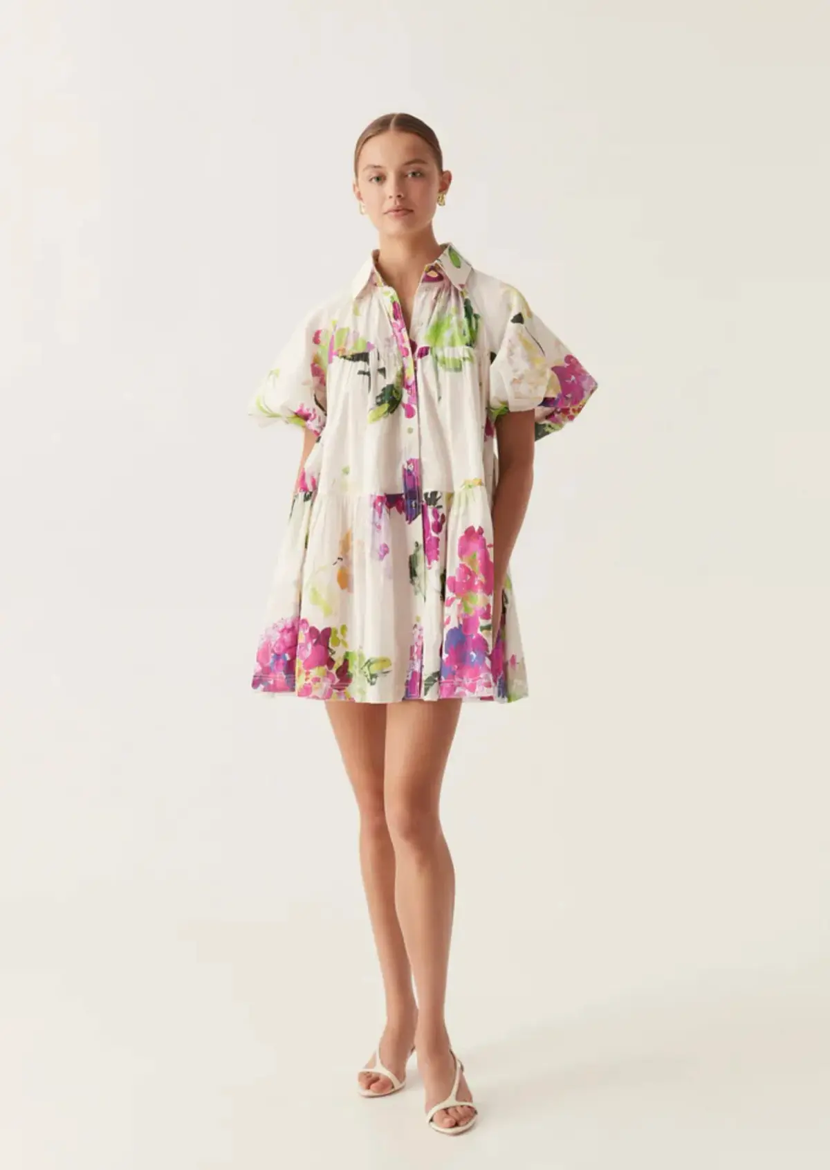 Aje Pablo Smock Mini Dress Floral Size 8 - Image 2