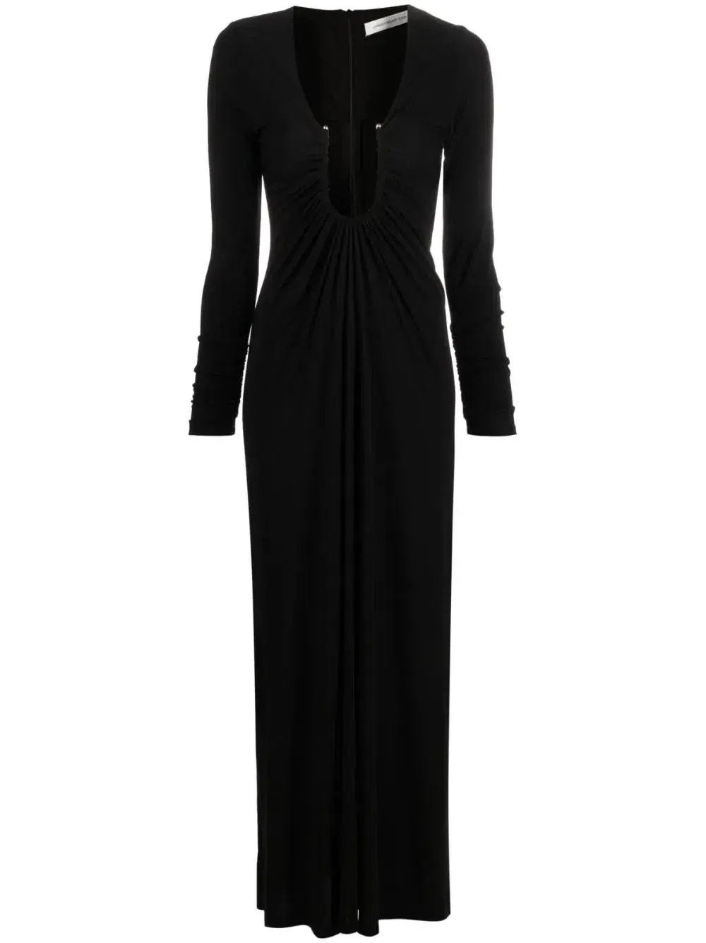 Christopher Esber Arced Palm Long Sleeve Dress Black Size 6 - Image 5