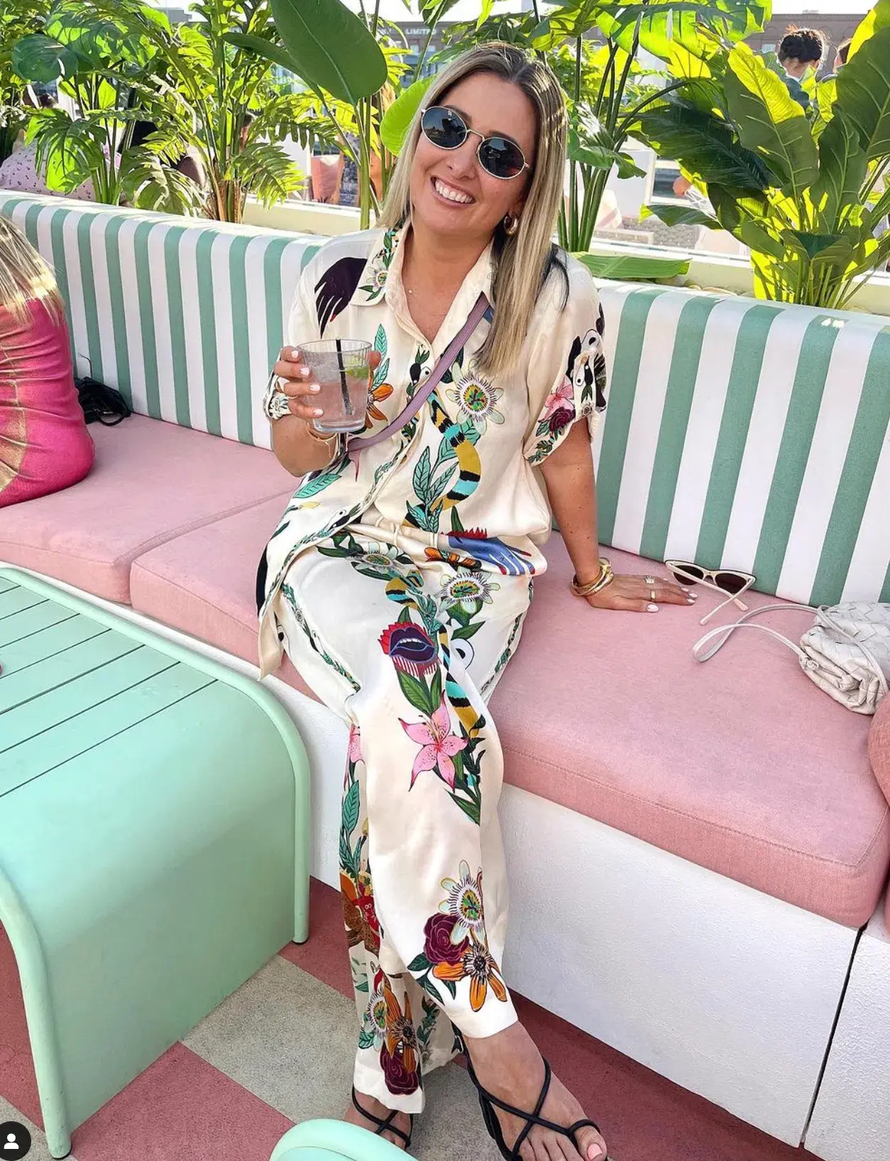 Alemais Meagan Silk Shirt & Pants Set Multi Size 10 - Image 2