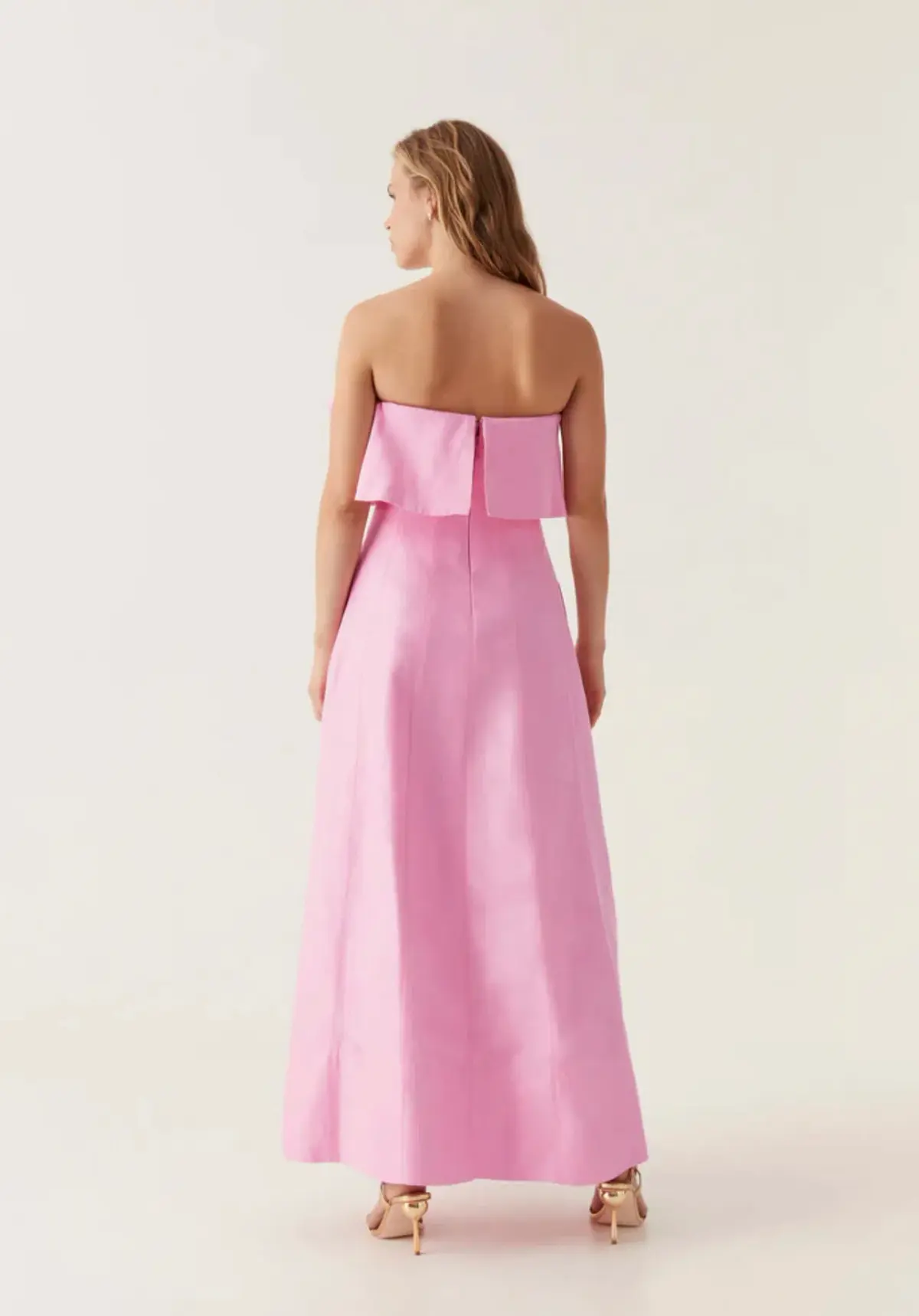 Aje Shallows Strapless Gown in Pink Size 8 - Image 8