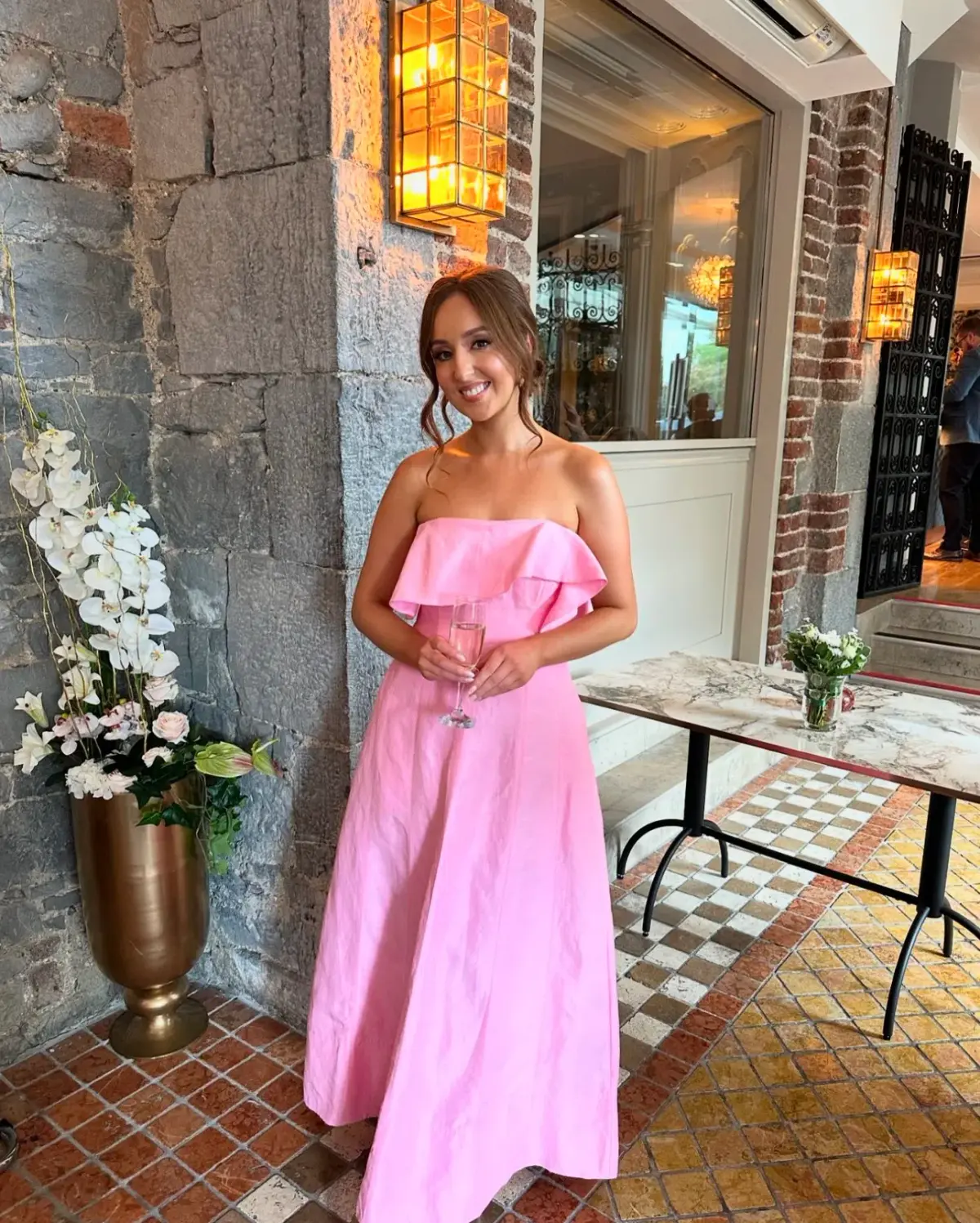 Aje Shallows Strapless Gown in Pink Size 8 - Image 2