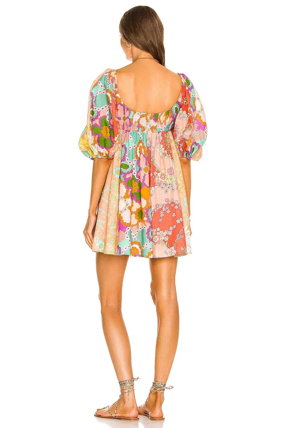 Zimmermann Lola Panelled Mini Dress Spliced Floral Size 1 / 10 AU - Image 3