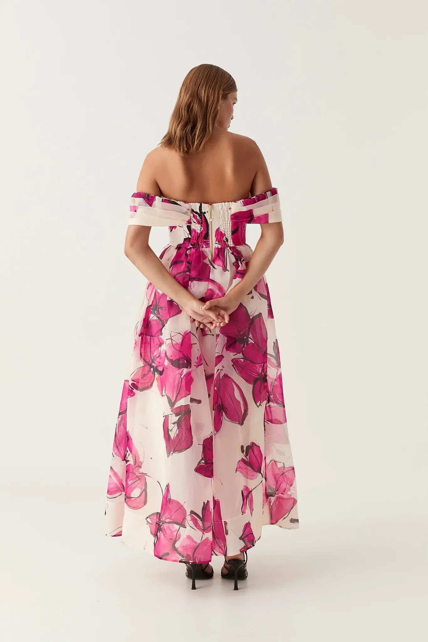 Aje Cordelia Corsetted Maxi Dress Falling Floral Size AU 8 - Image 3