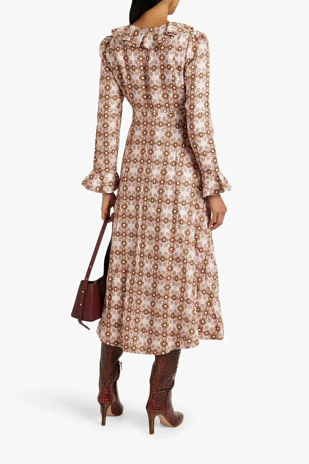 Zimmermann Daisy Midi Dress Floral Print Size 0 / AU 8  - Image 2