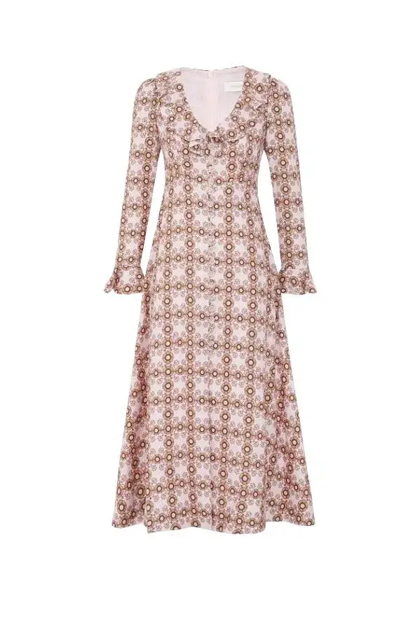 Zimmermann Daisy Midi Dress Floral Print Size 0 / AU 8  - Image 3