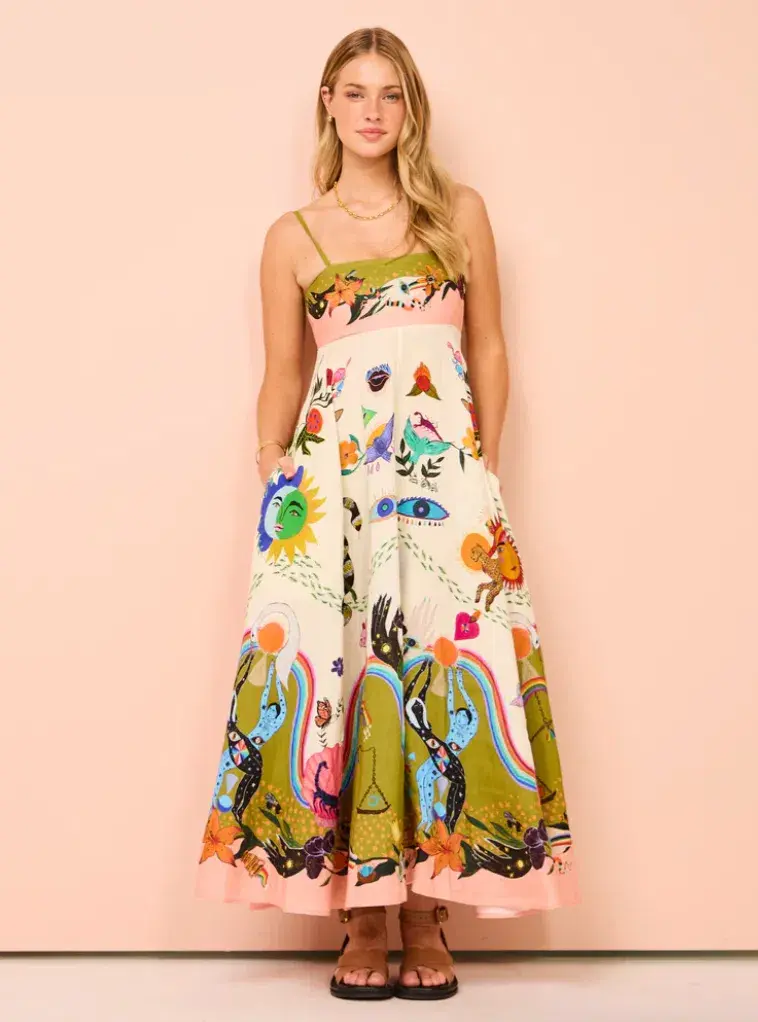 Alemais Evergreen Sundress Multi Size AU 8 - Image 1