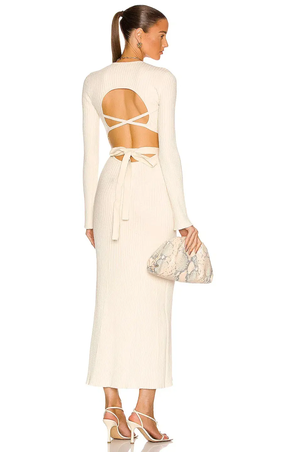 Sir The Label Enes Open Back Dress Natural Size 3 / AU 12  - Image 4