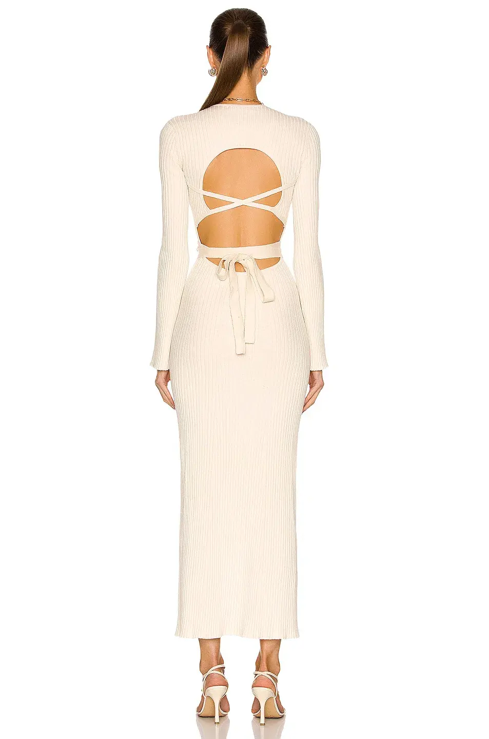 Sir The Label Enes Open Back Dress Natural Size 3 / AU 12  - Image 3