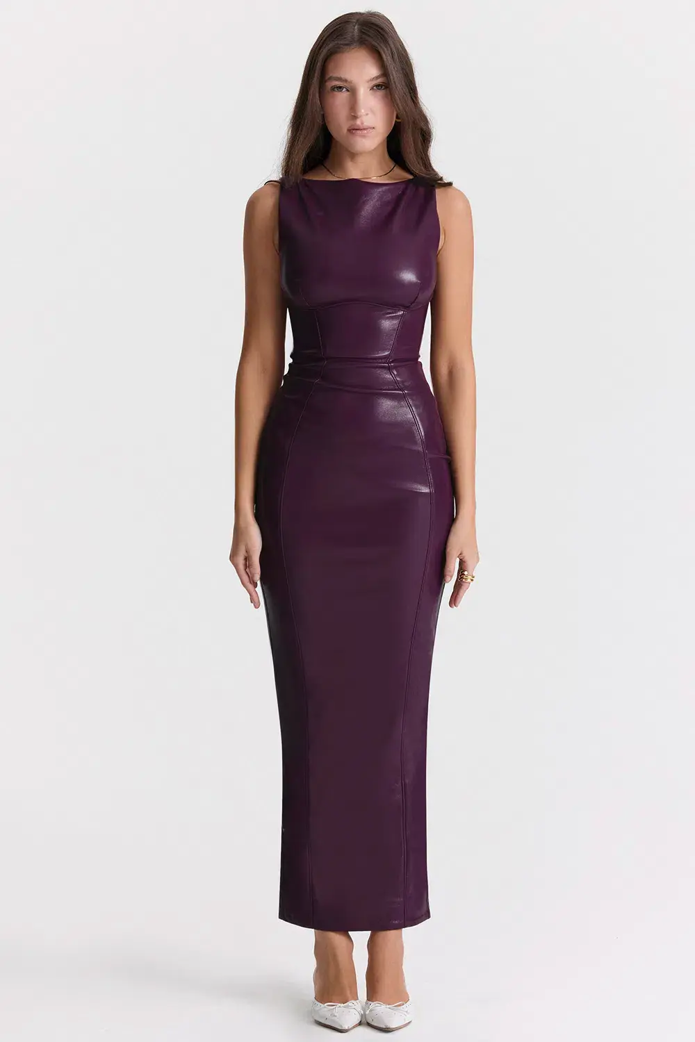 House of CB Sahara Dress in Merlot Size AU 8 - Image 1