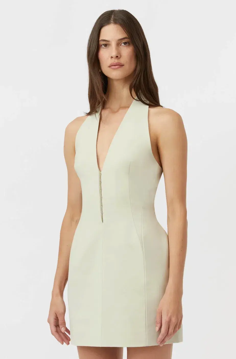 Camilla And Marc Petra Mini Dress Pale Pistachio Size AU 6 - Image 2