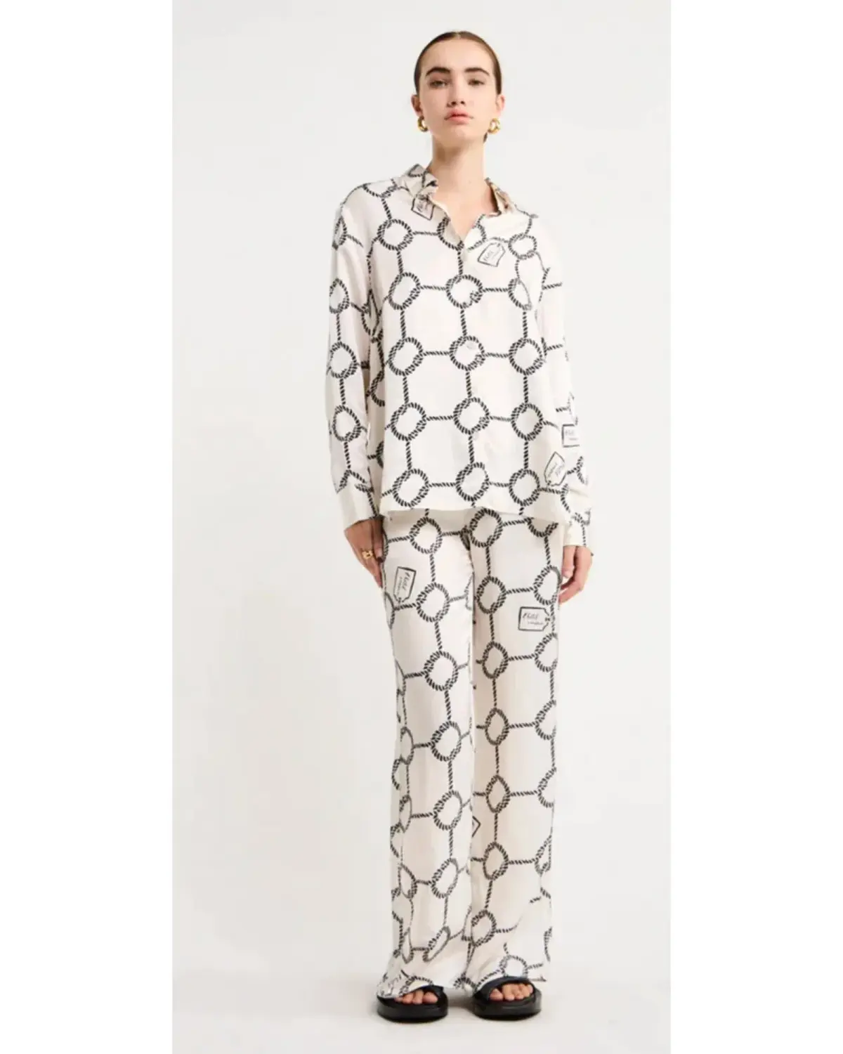 Roame Ria Pant In Nautique Print Size 1 / AU 8 - Image 1