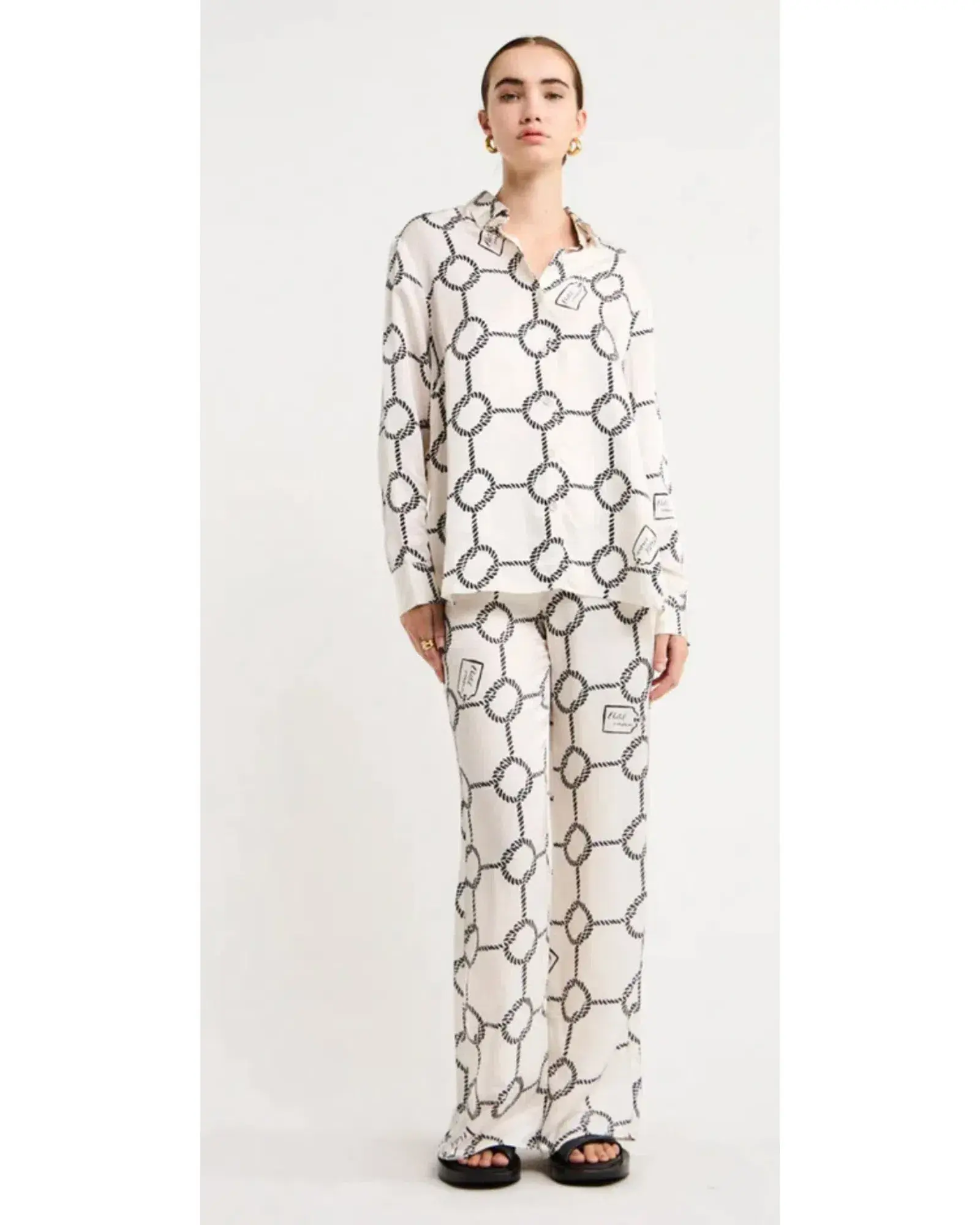Roame Ria Pant In Nautique Print Size 1 / AU 8 - Image 1
