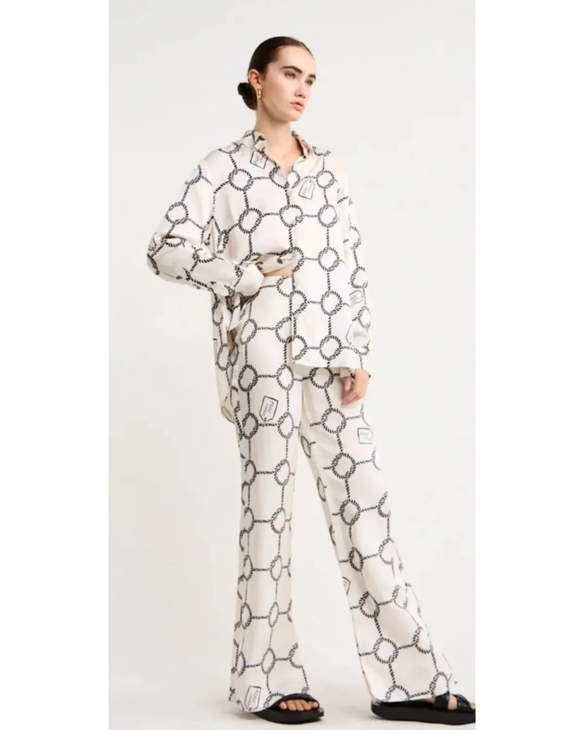 Roame Ria Pant In Nautique Print Size 1 / AU 8 - Image 3