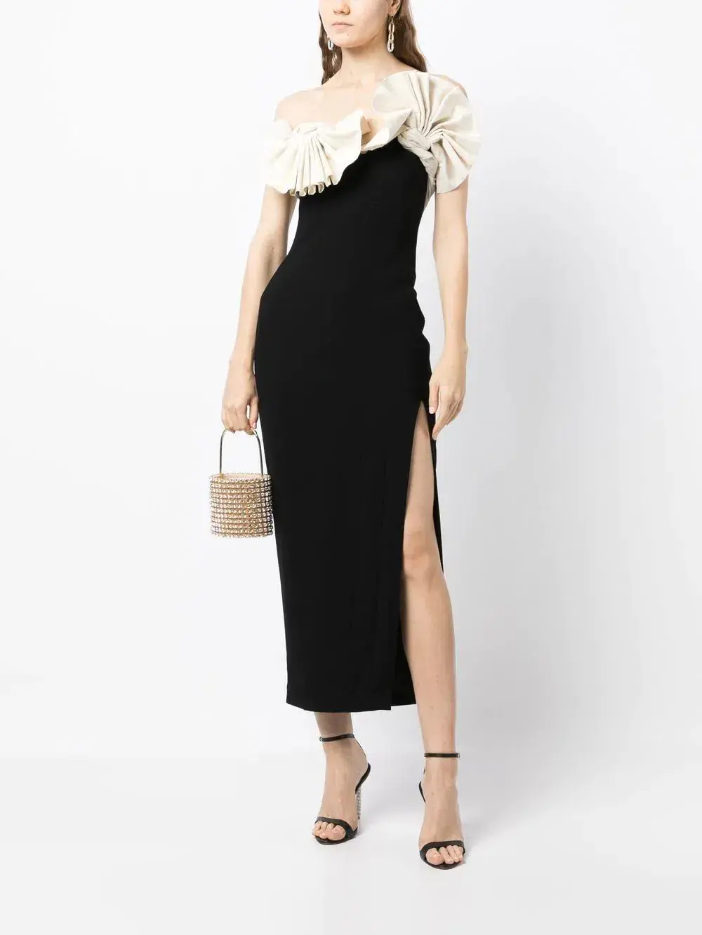 Rachel Gilbert Lavina Dress Black Size AU 10  for rent on The Volte - main image
