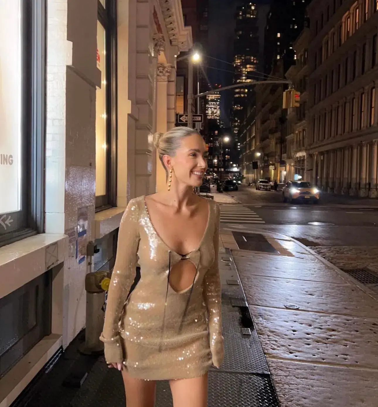 16arlington Solarium Open-back Sequined Stretch-tulle Mini Dress Smoke Sequin Size AU 6 - Image 3