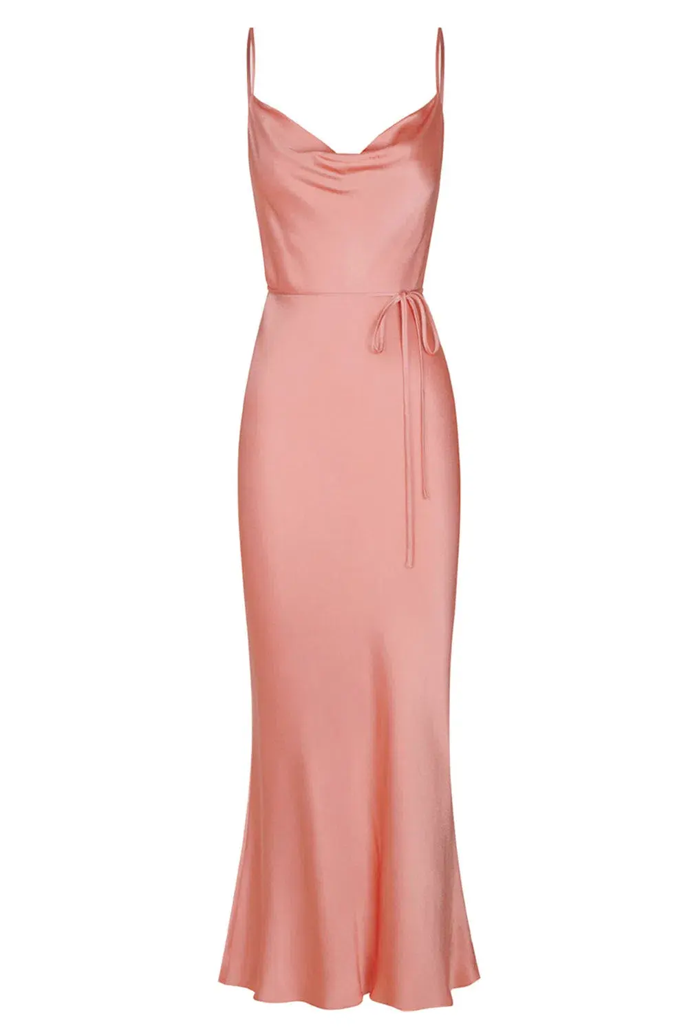 Shona Joy La Lune Bias Cowl Midi Dress Antique Rose Size AU 10 - Image 4