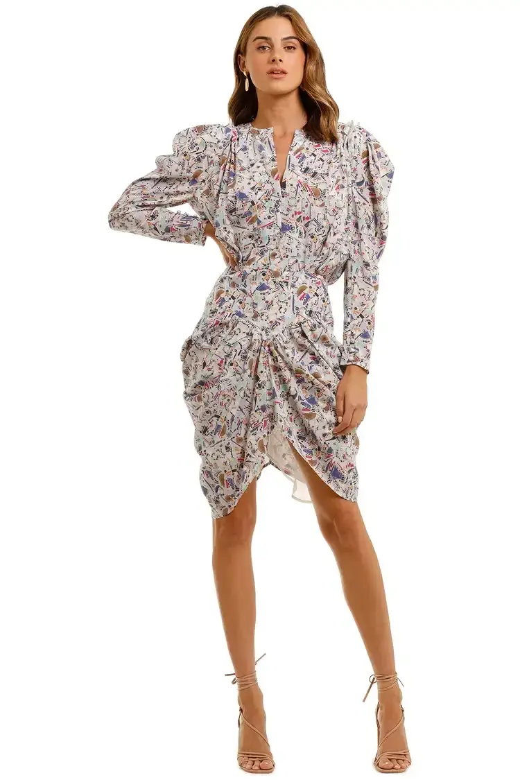 Isabel Marant Margaretia Short Dress Multi Size AU 10 - Image 1