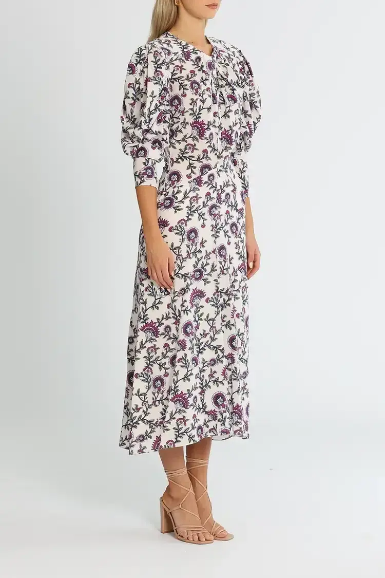 Isabel Marant Baga Ecru Dress Multi Size AU 10 - Image 2