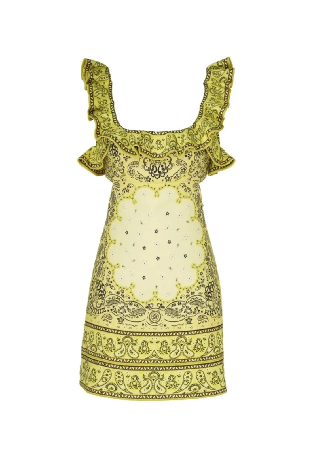 Zimmermann Matchmaker Frilled Mini Yellow Bandana Size 2 / AU 12  for rent on The Volte - main image