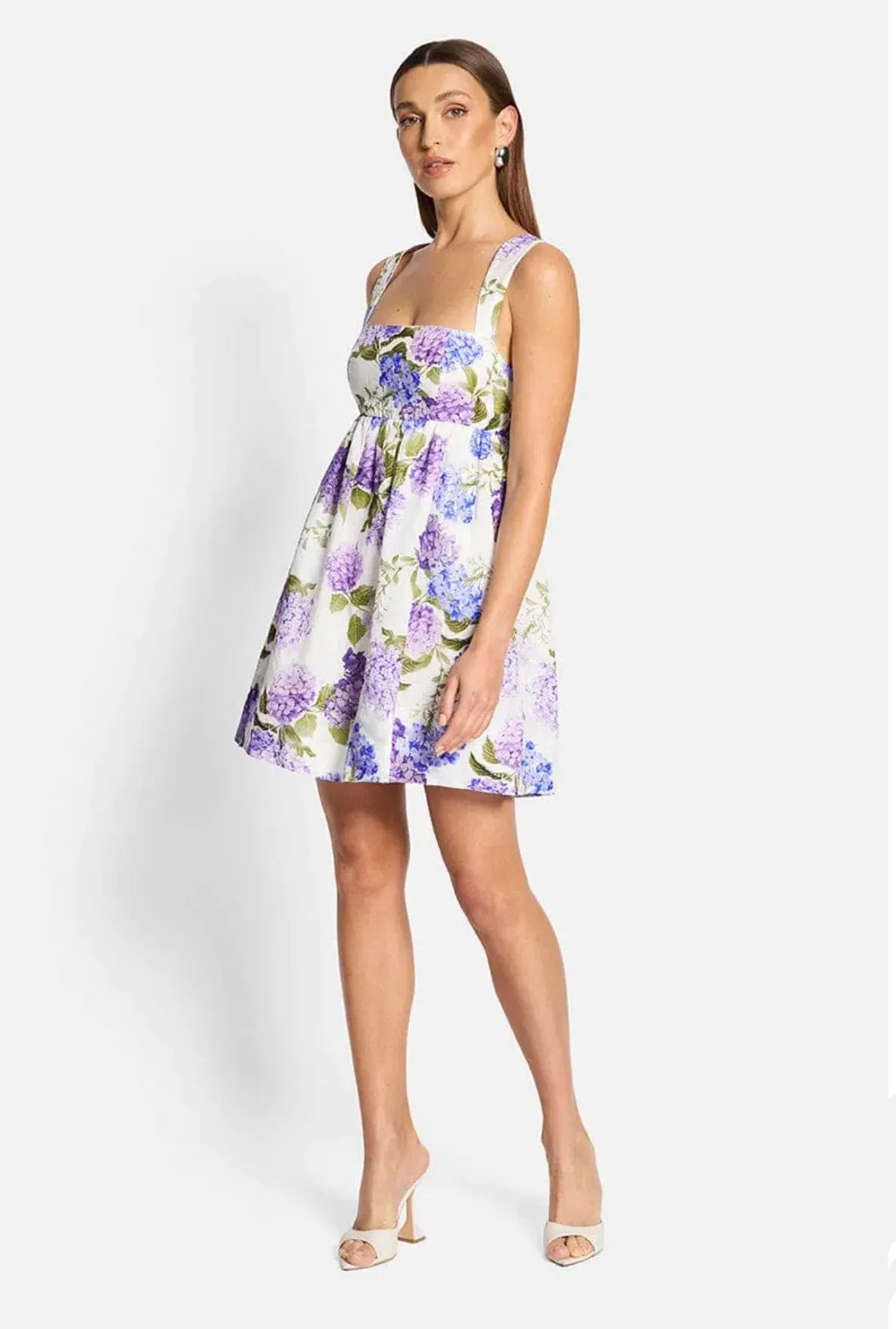 Sofia the Label Kaia Open Back Mini Dress Hydrangea Size AU 10  - Image 2