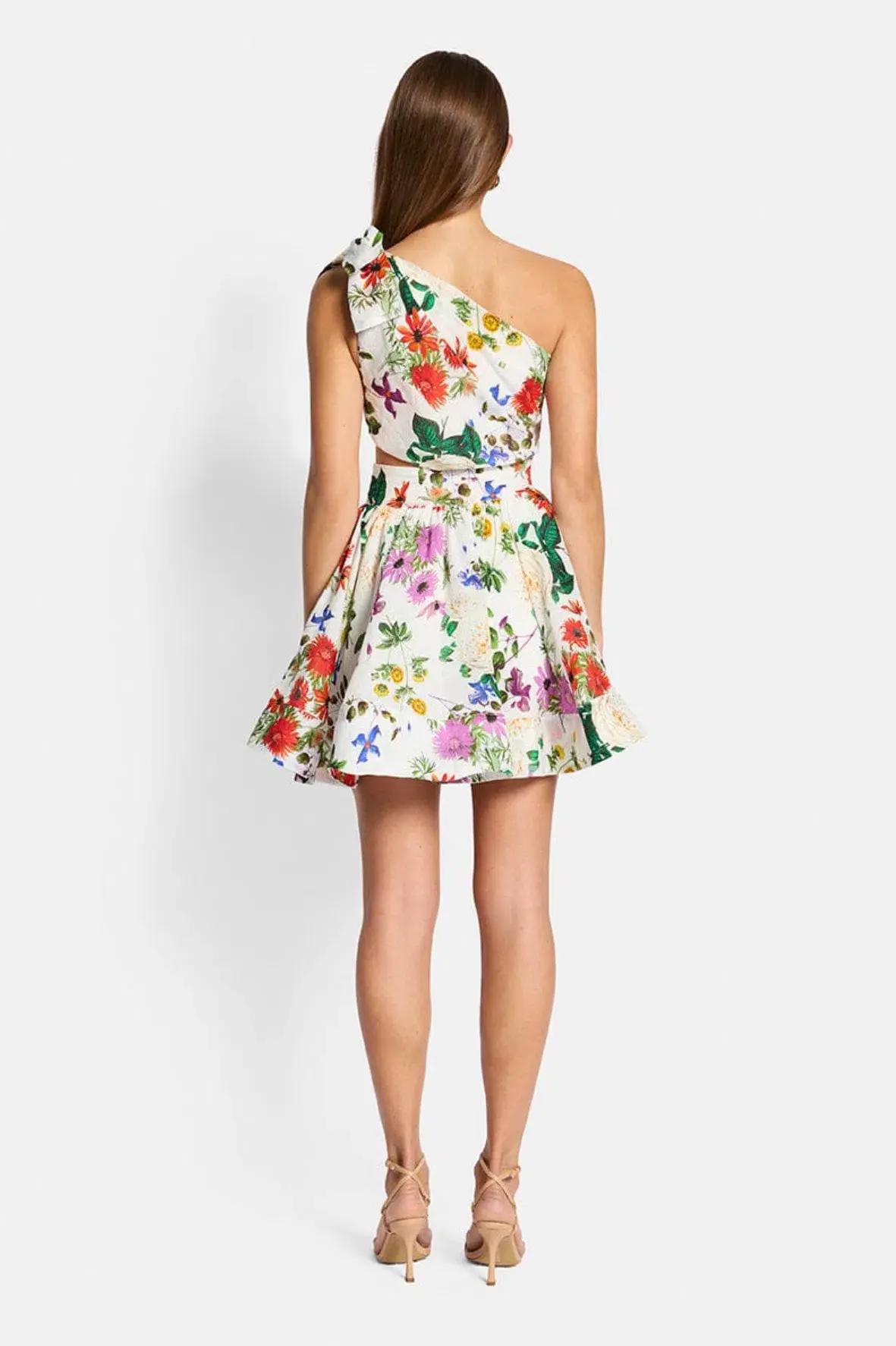 Sofia the Label Birdie One Shoulder Mini Dress Multi Size AU 8 - Image 3