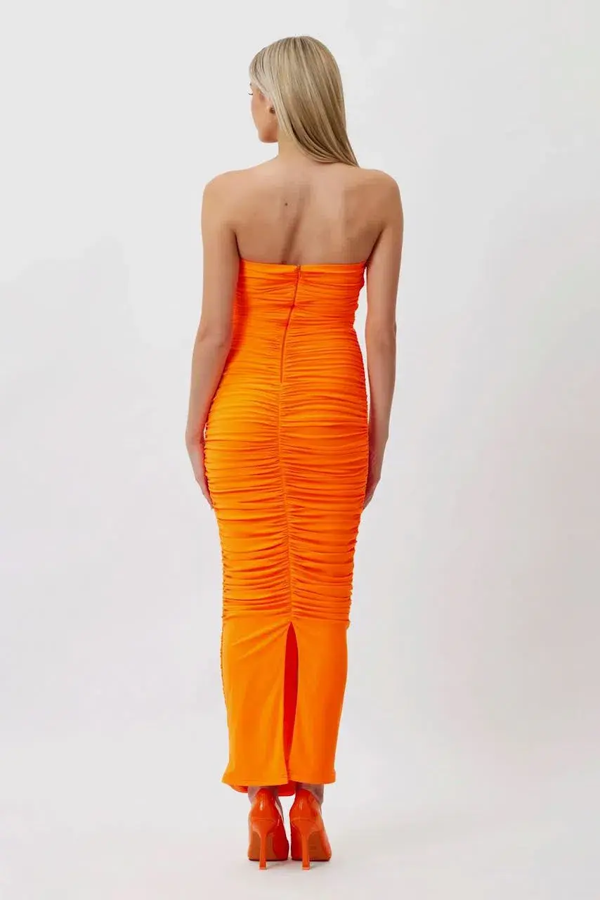 Bianca and Bridgett Tara Midi Dress Orange Size 12 - Image 2