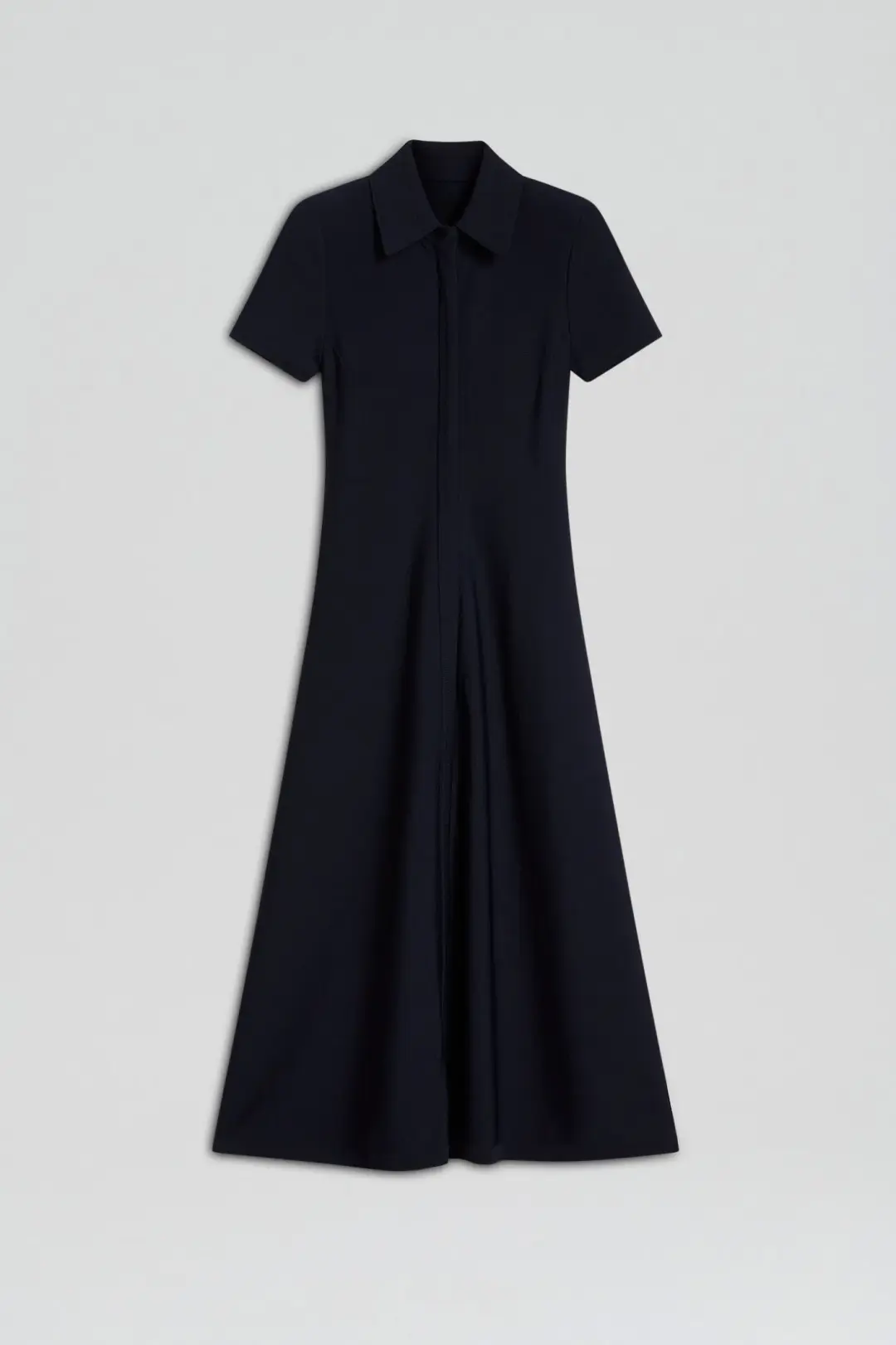 Scanlan Theodore Crepe Knit Zip Shirt Dress in Navy Size M / AU 10 for rent on The Volte - main image