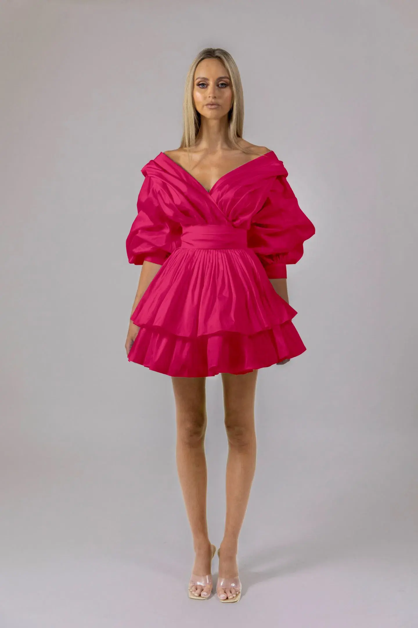 Alin Le Kal Chloe Dress Fuchsia Pink Size 8 - Image 2