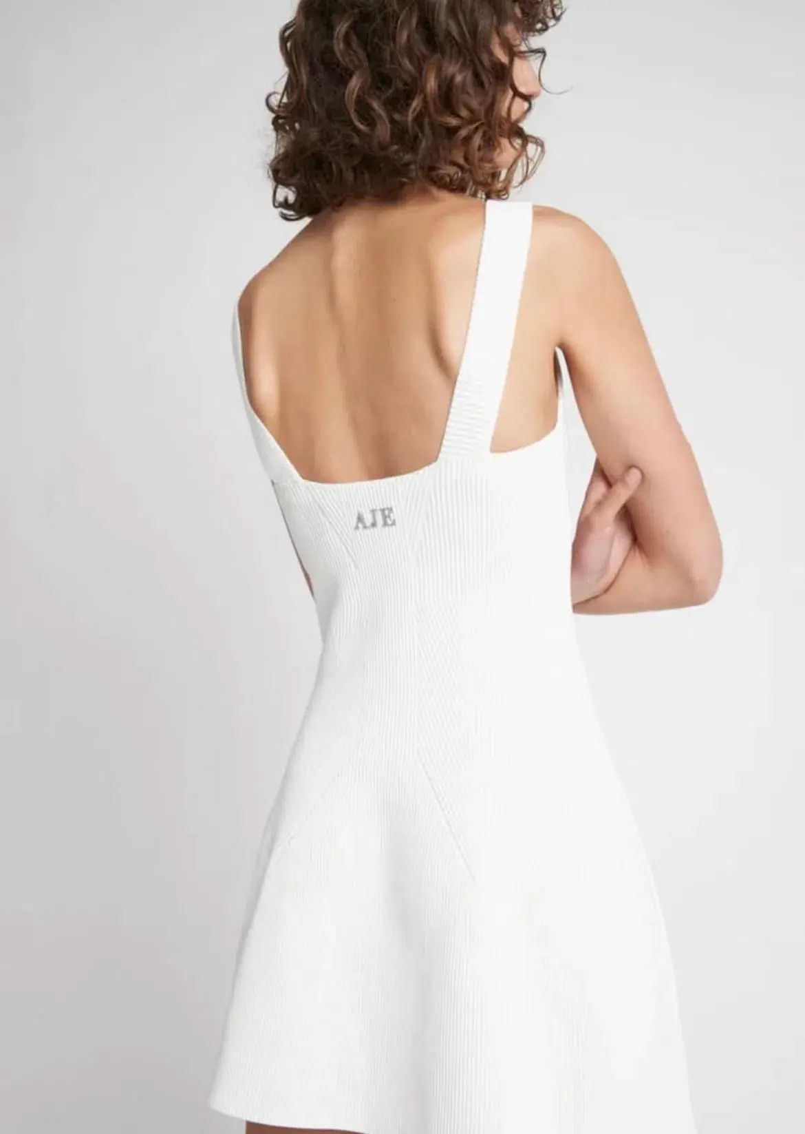 Aje Casa Mini Knit Dress White Size 6 - Image 3
