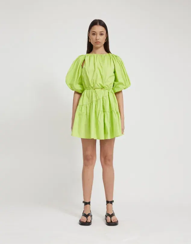 Tojha Alita Mini Dress Green Size 8 for rent on The Volte - main image