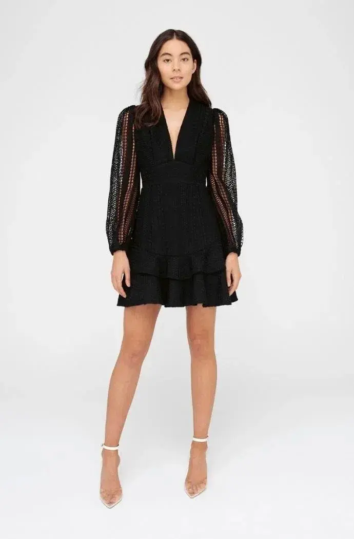 Sheike New Orleans Lace Dress Black Size 8 for rent on The Volte - main image