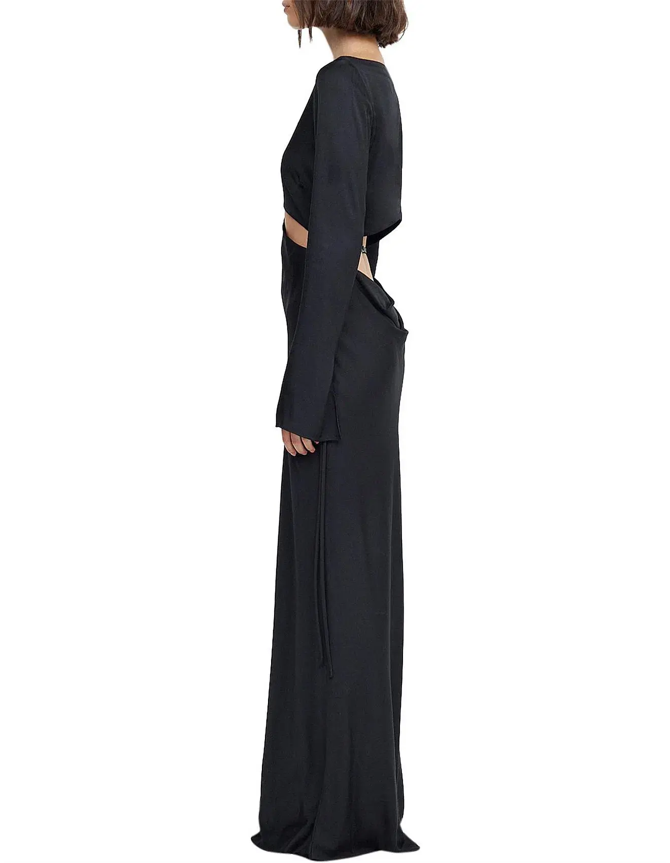 Bec & Bridge Diamond Days Long Sleeve Maxi Dress Black Size 6 - Image 3