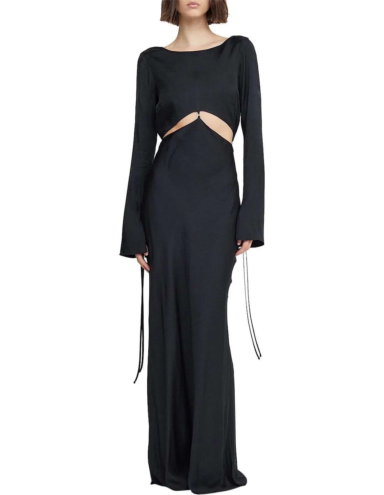 Bec & Bridge Diamond Days Long Sleeve Maxi Dress Black Size 6 - Image 1