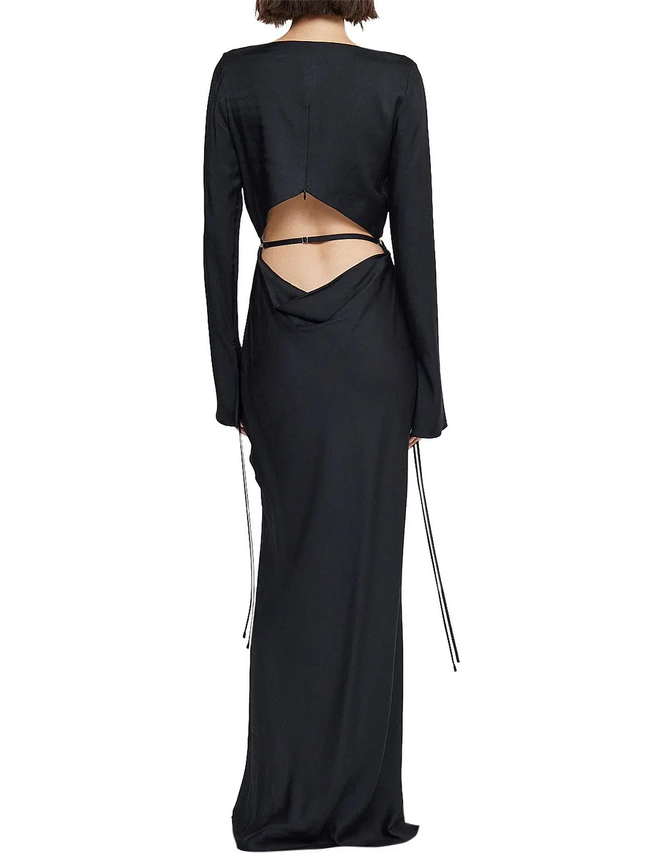 Bec & Bridge Diamond Days Long Sleeve Maxi Dress Black Size 6 - Image 4