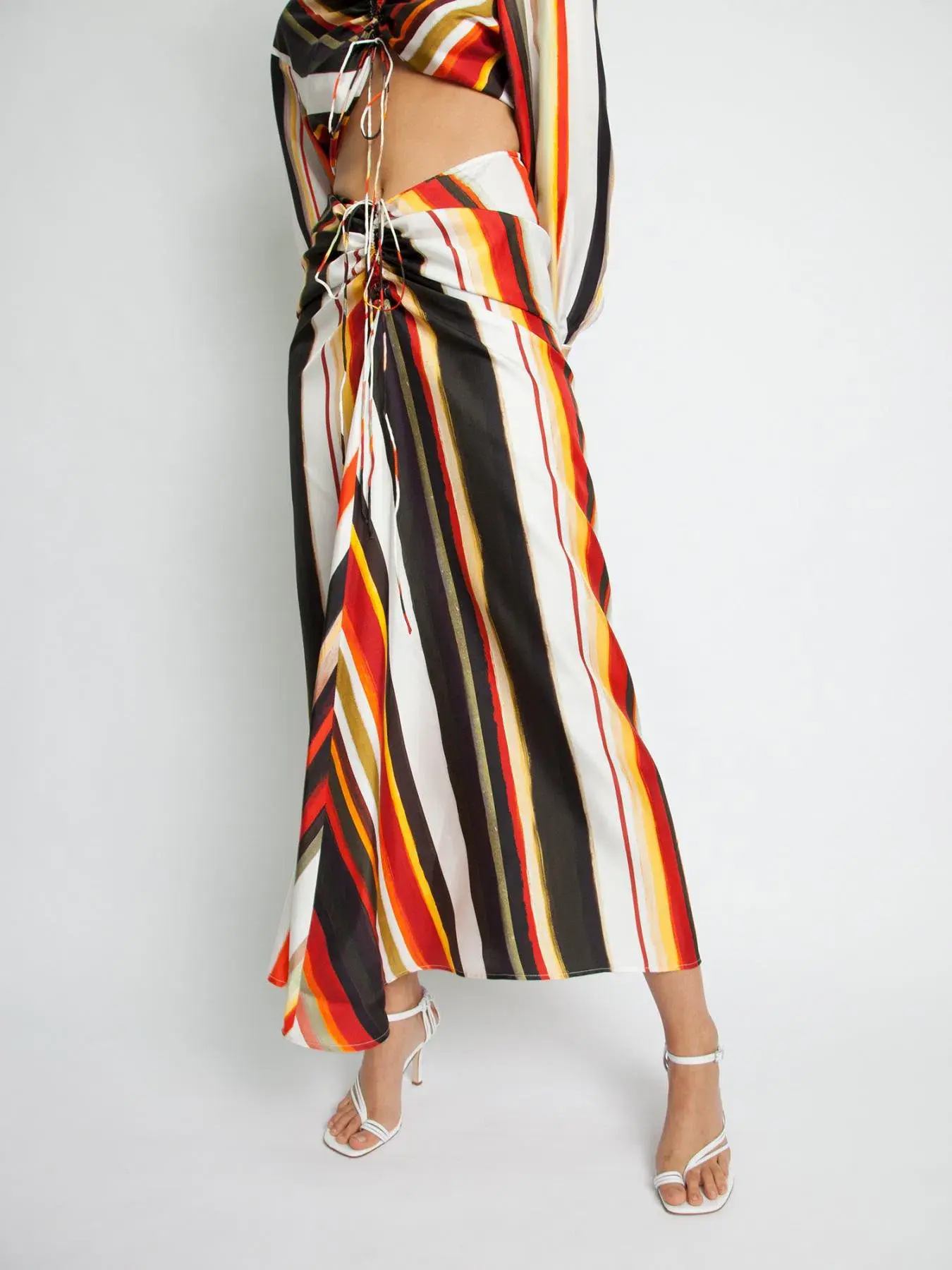 Christopher Esber Ruched Disconnect Striped Shirt Dress Multicolour Size 4  - Image 2