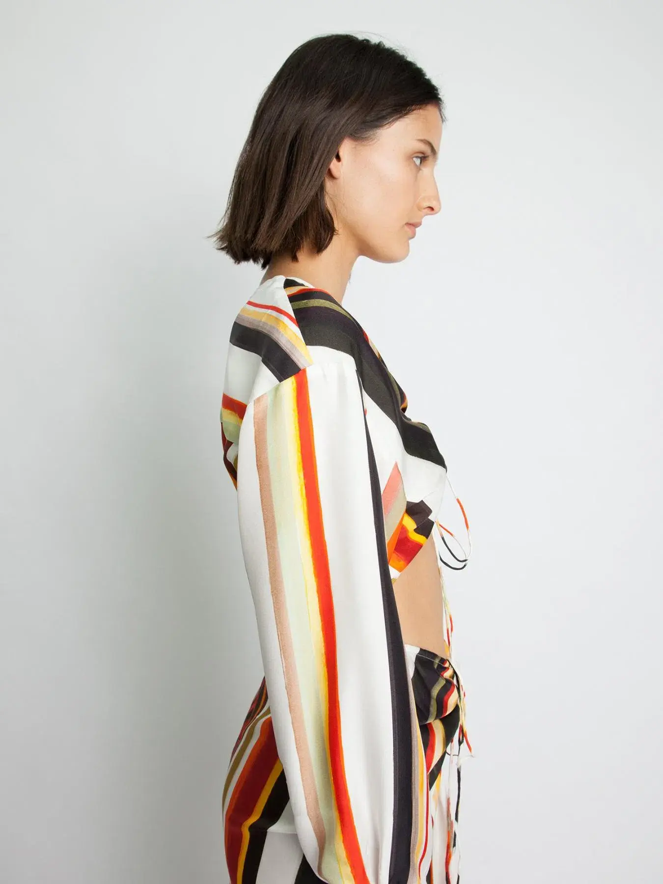 Christopher Esber Ruched Disconnect Striped Shirt Dress Multicolour Size 4  - Image 3