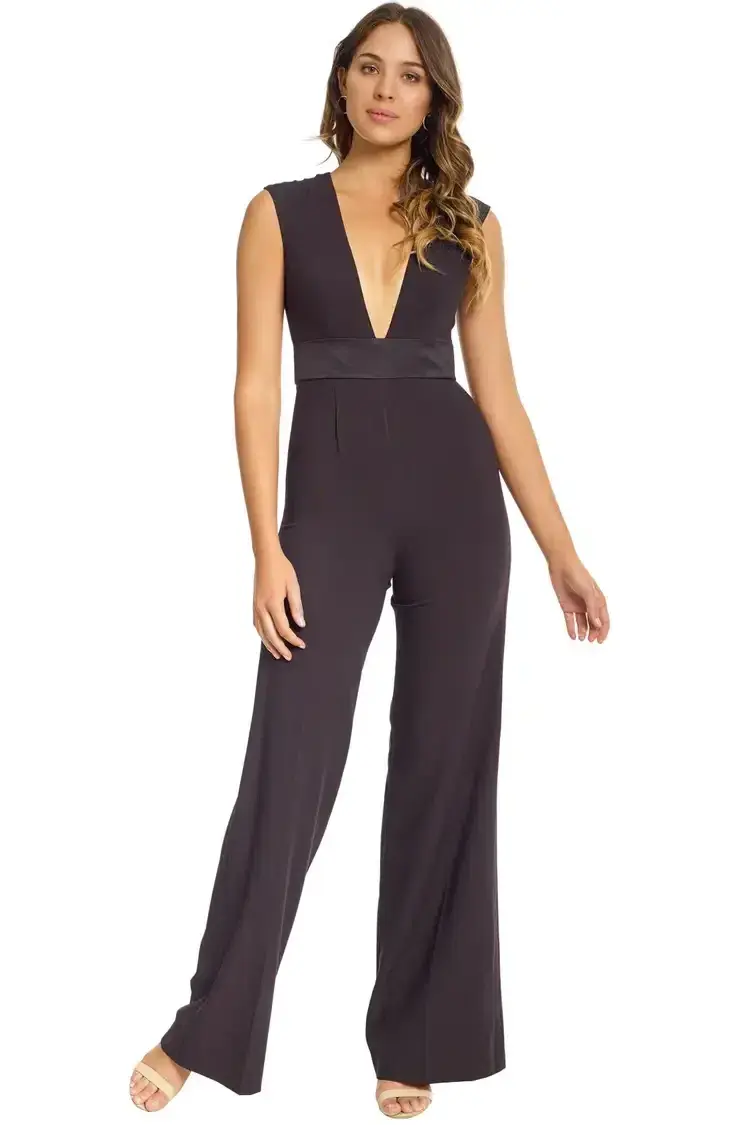 Jay Godfrey Rhodes Jumpsuit in Black Size 6 - Image 1