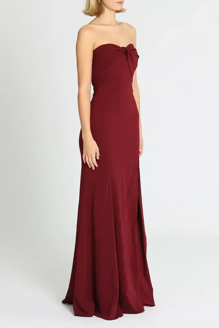 Jay Godfrey Cambridge Gown in Bordeaux Size 12 - Image 2