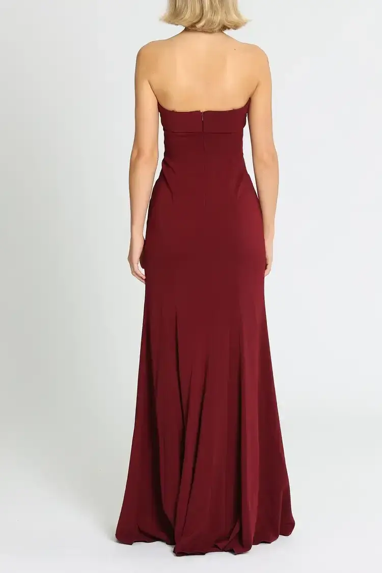 Jay Godfrey Cambridge Gown in Bordeaux Size 12 for rent on The Volte - main image