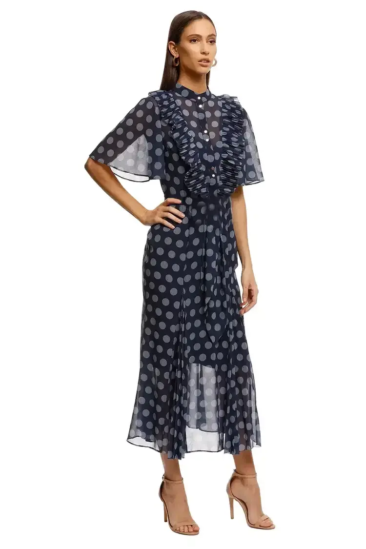 Keepsake the Label Passion Midi Dress in Midnight Polka Dot Size 12 - Image 2