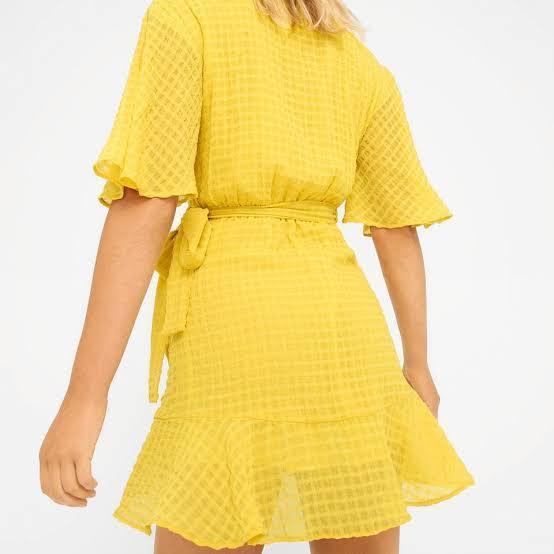 Sheike Glory Mini Dress Sunshine Yellow Size 6 - Image 3