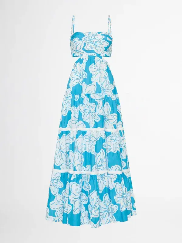 Sheike Tropic Breeze Maxi Dress Blue Size 14 - Image 3