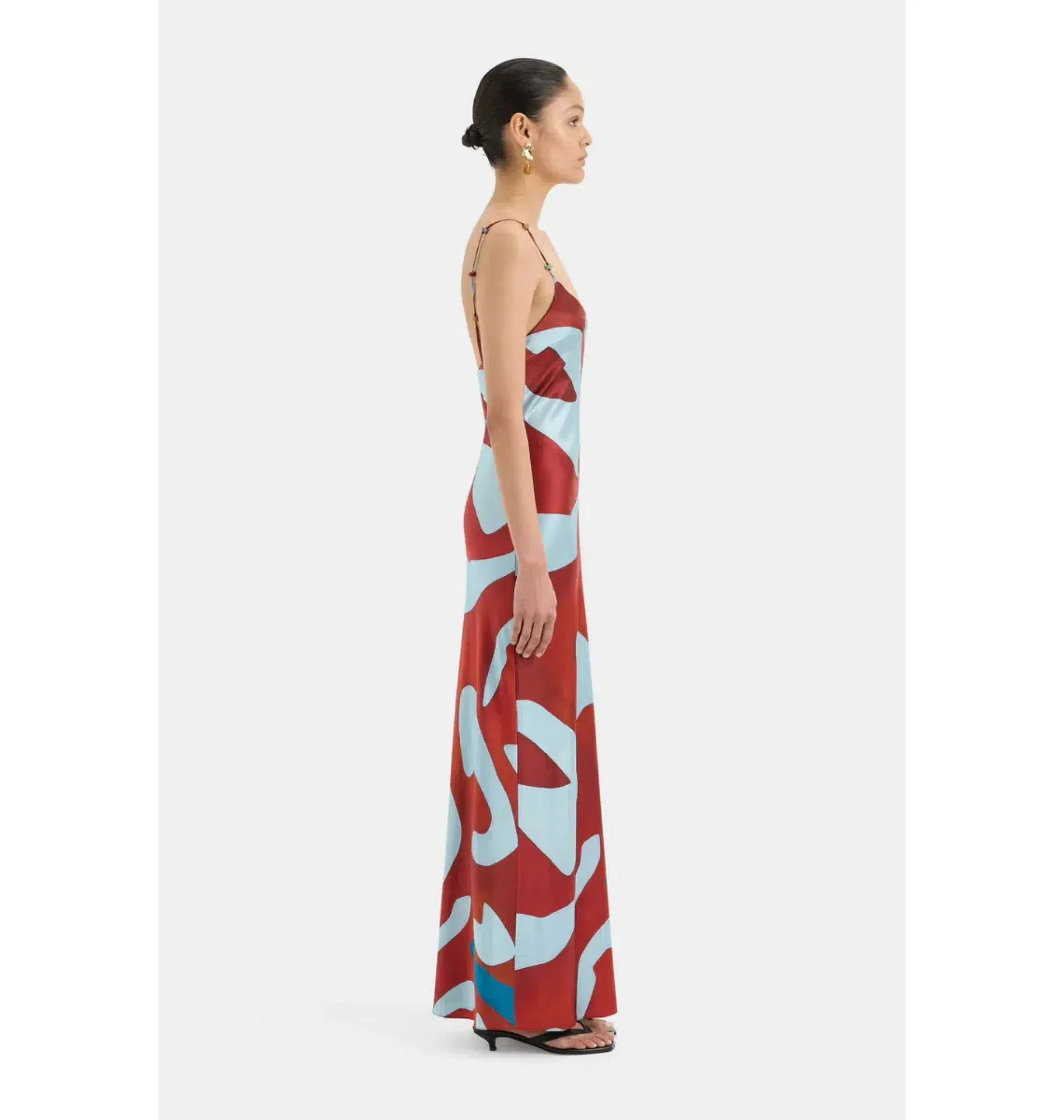 Sir the Label Frankie Slip Dress Ruby Reflection Size AU 14 - Image 2