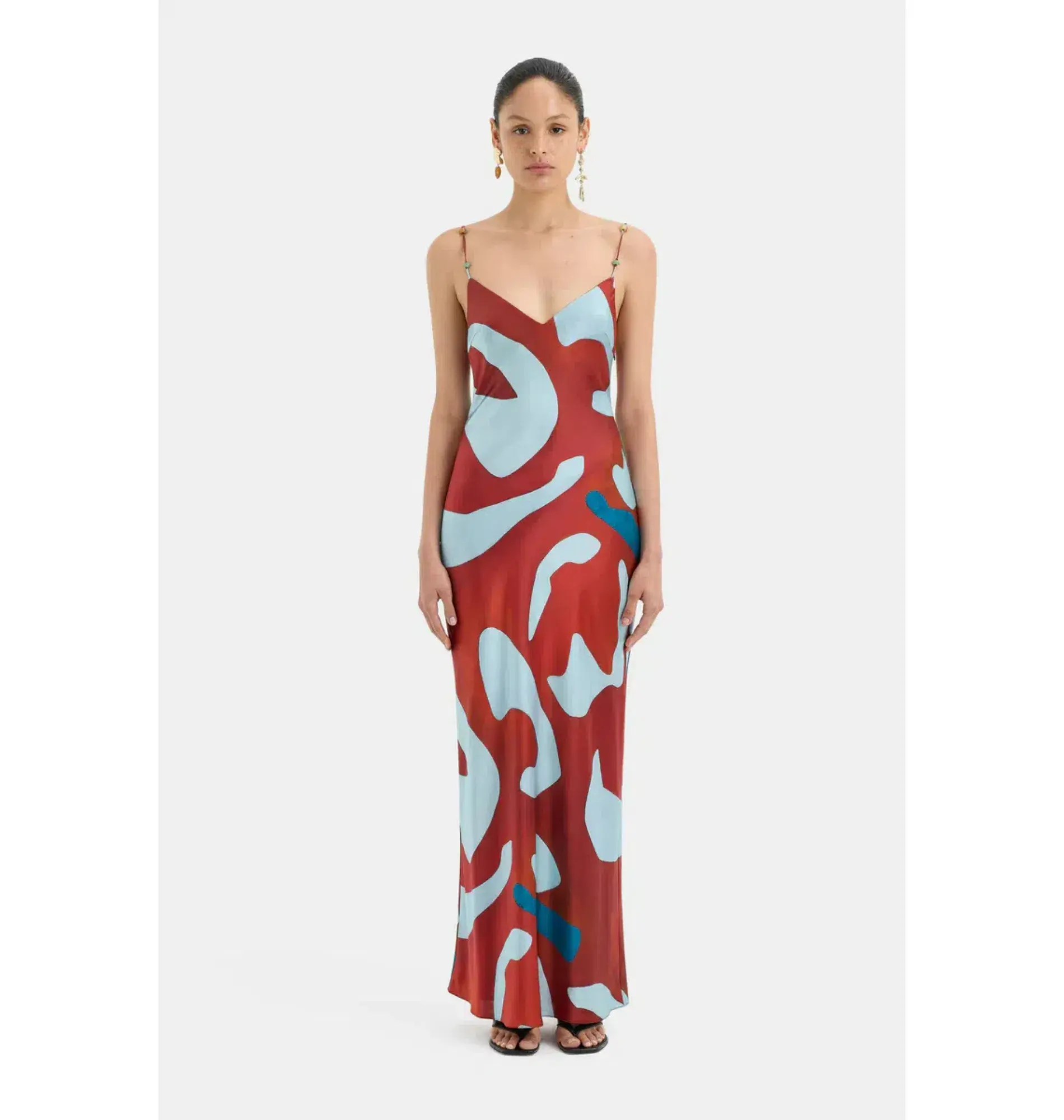 Sir the Label Frankie Slip Dress Ruby Reflection Size AU 14 - Image 1