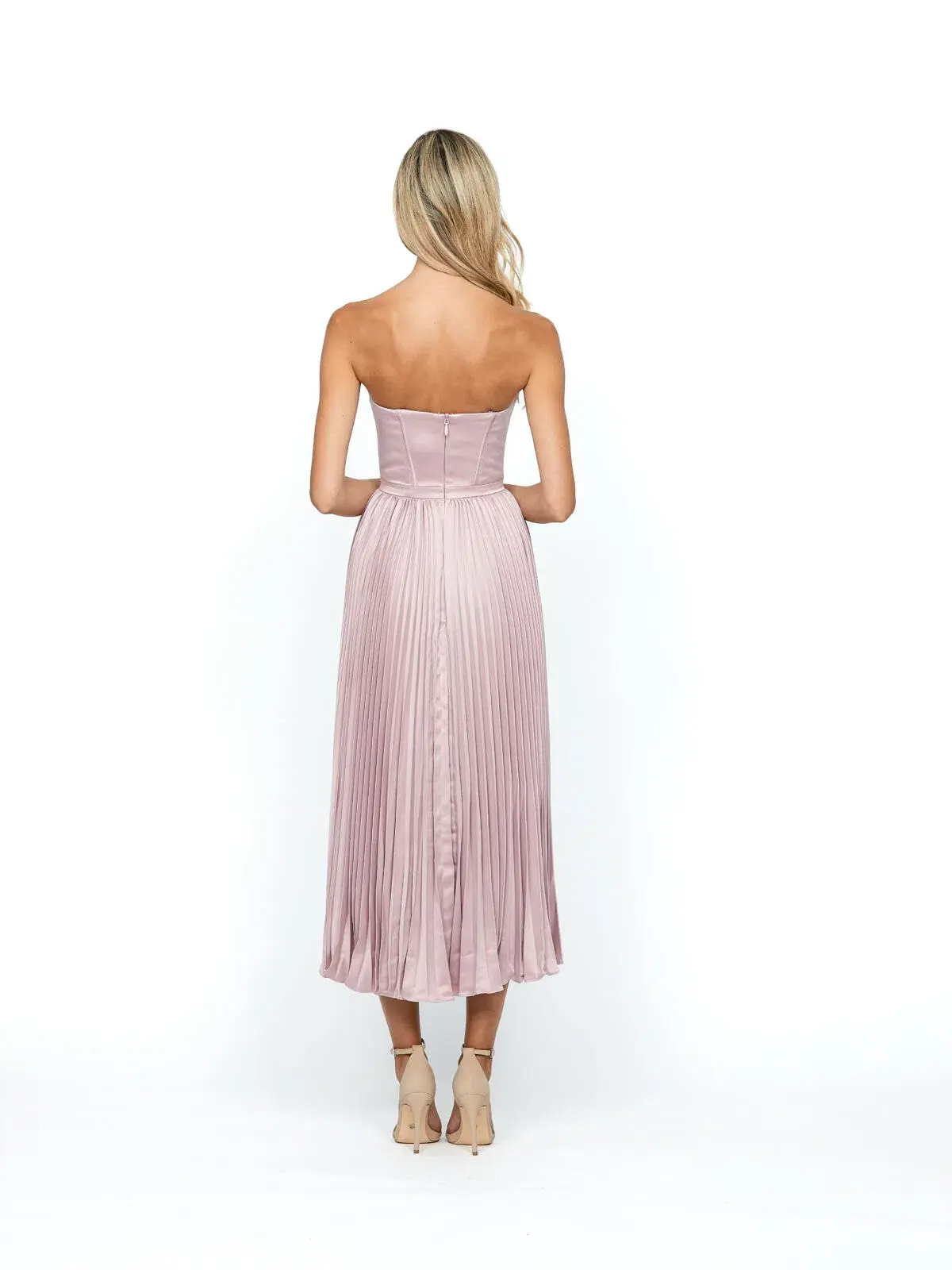 Bariano Chloe Midi Dress Pink Size 14 - Image 3