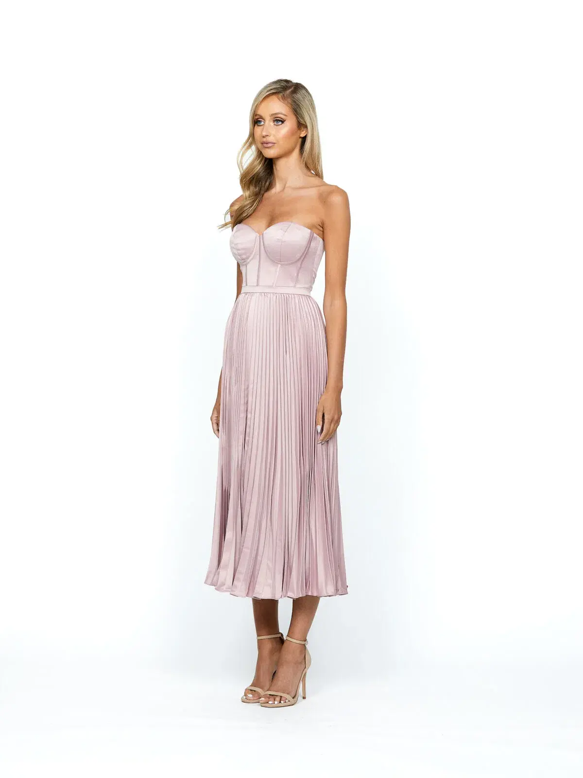 Bariano Chloe Midi Dress Pink Size 14 - Image 2
