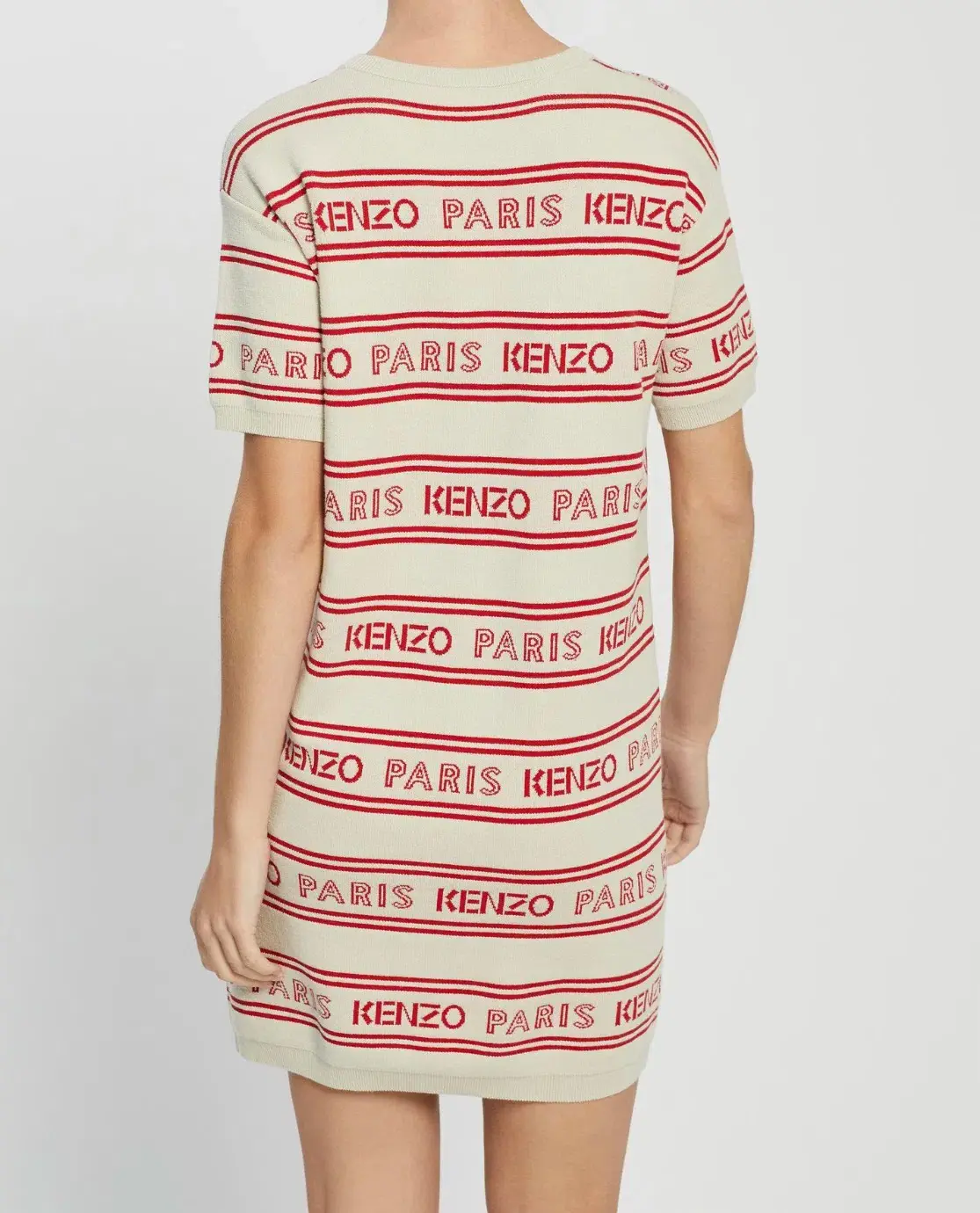 Kenzo Jacquard Mini Dress Off White Size S / AU 8 - Image 3